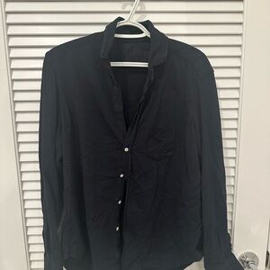 Frank and Eileen Thick Black Button-Up Shirt